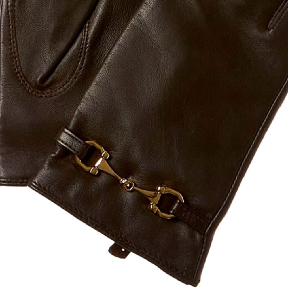 Phenix women Gloves -Gucci vibe
Horsebit Cashmere-Lined Leather Gloves New w Tag